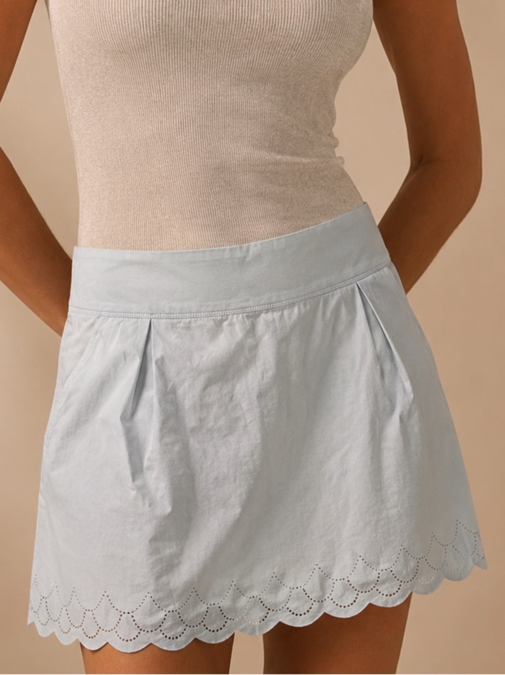 Kyodan Golf Scalloped Hem Pull-On Skort Light Sage L